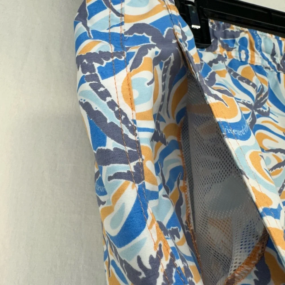 Vineyard Vines Swim Trunks Palm Trees & Waves Logo Mens Size‎ XL